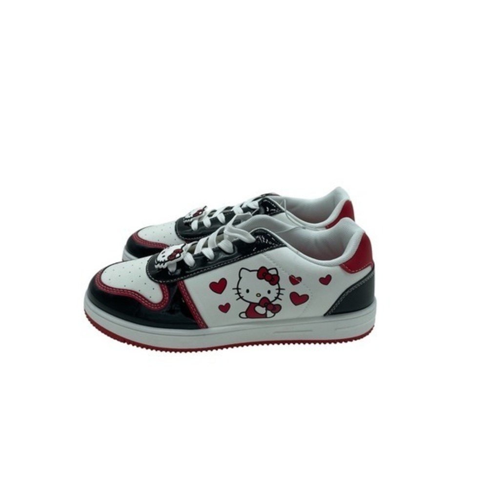Hello Kitty Shoes Womens‎ Size 8 Low Top Patent Lace Up Sanrio Cute Sneakers - Picture 5 of 6